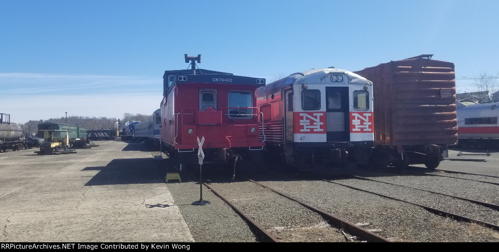 Canadian National caboose 79462 & New Haven RDC-1 47